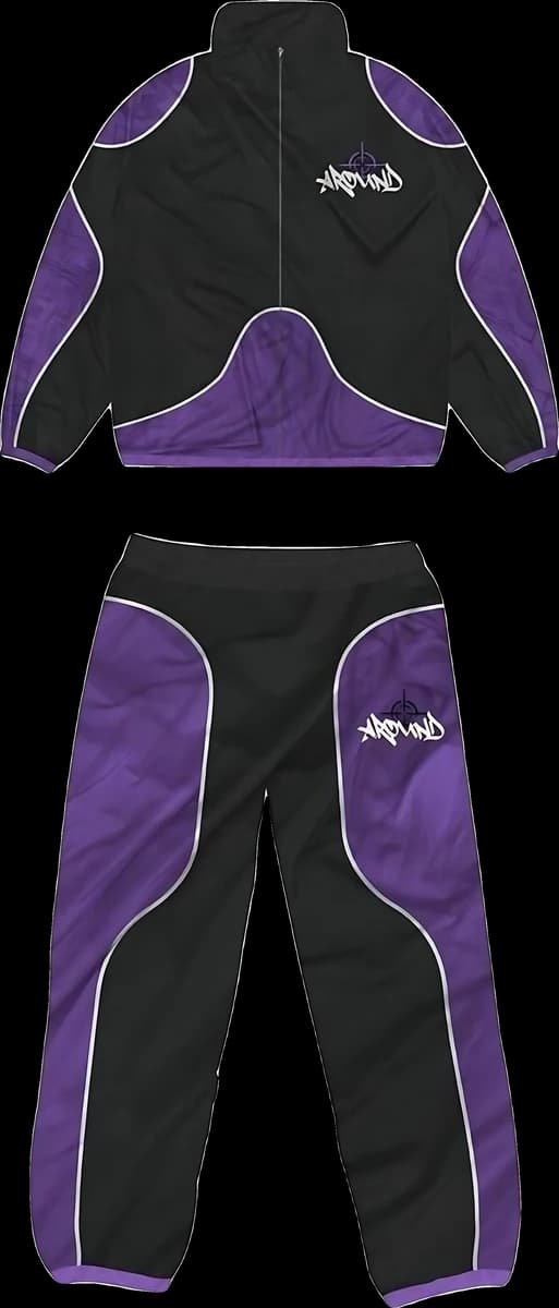 Around Purple Haze Windbreaker Tracksuit set