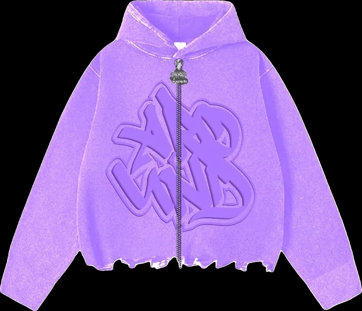 Around Orchid Haze Crop Style Hoodie